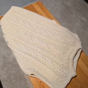 Vintage 100% Wool Cableknit Fisherman Sweater Vest